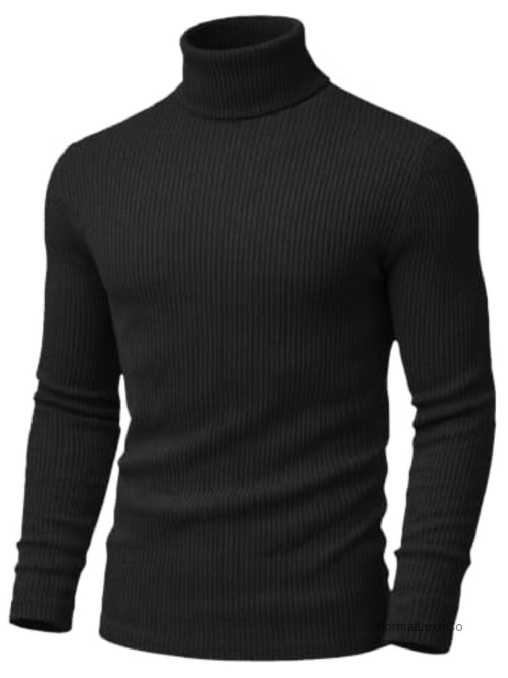URBAN BUCK Men's Long Sleeve Knitted Turtleneck Sweater Pullover Classic Warm